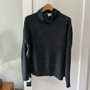 Coyuchi dark grey with mock turtle neck. 100% organic cotton Size large